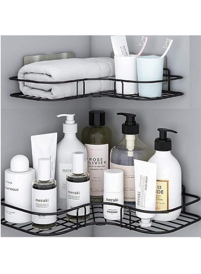 Single Corner Bathroom Shelf – Space‑Saving Metal Organizer, No Drilling - Image 3